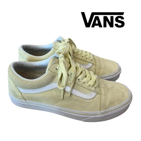 Vans Off The Wall Old Skool Yellow Suede Leather Sneakers 8 - Picture 1 of 7